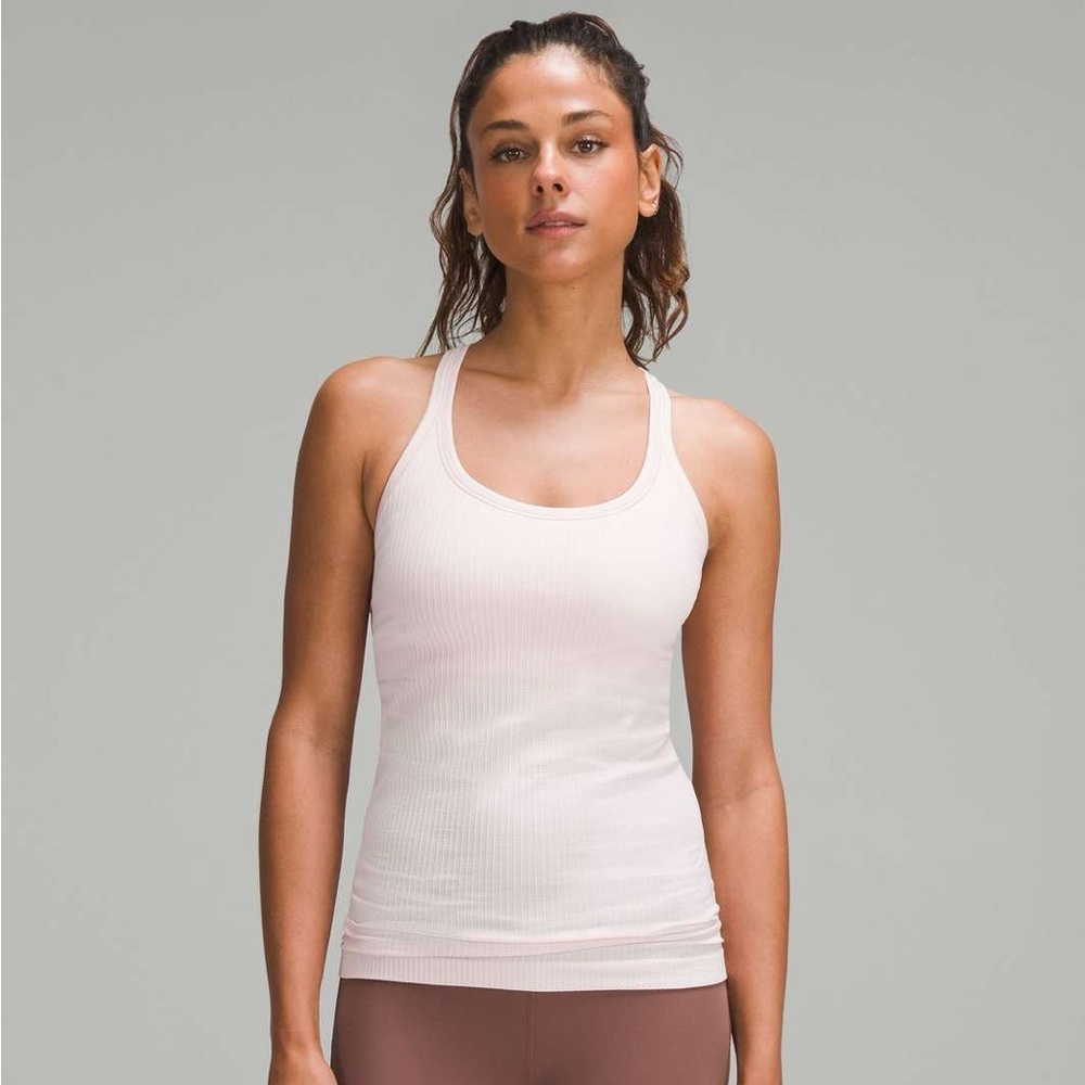 NWT Lululemon Ebb to Street Tank Top Flush Pink Size 8
